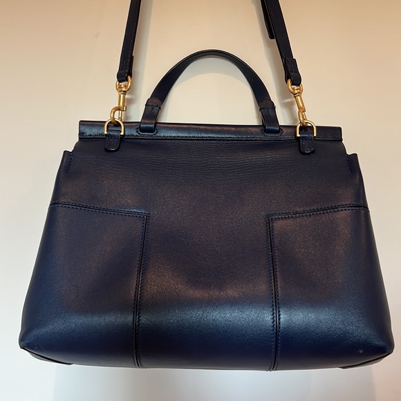 Tory Burch Authentic Block-T Stud Satchel - Picture 4 of 8